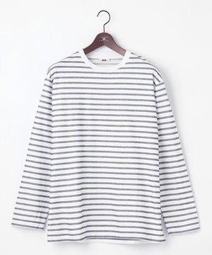  【キングサイズ・オーガニックコットン使用】インレーボーダー Tシャツ