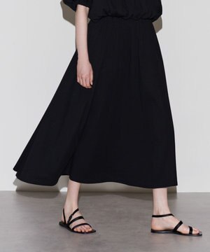  【Nave 　洗える・接触冷感】ジャージースリットスカート