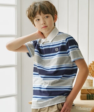 140-170cm】チェックカラー 半袖ポロシャツ / J.PRESS KIDS 