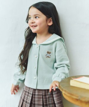  【チョコレート シリーズ】セーラー スナップボタン カーディガン