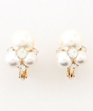  ミルキージュエル パール調 イヤリング