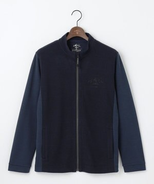  【ソフト/吸水速乾/ライナードッキング対応】メランジバック メッシュ ジップ カットソー