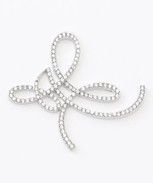  ロゴ風モチーフブローチ