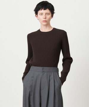  NATURAL DYED WOOL | クルーネックリブセーター