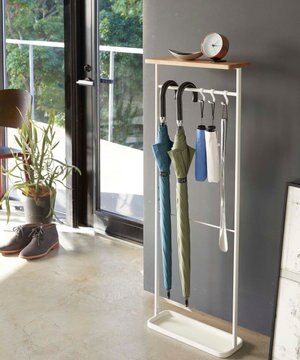  天板付き引っ掛け傘立て タワー  ホワイト