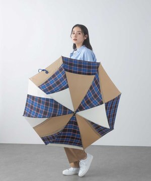  【限定/日本製】UNISEX  プラスリング 長傘60cm BGE/CHK SR21