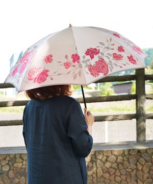 絵おり 薔薇(ばら) 折りたたみ傘