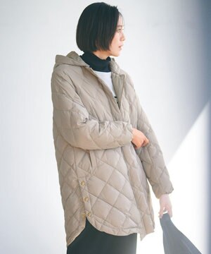 【自宅で洗濯OK / 軽量で暖かい】TAIONコラボ 2WAY キルティングダウン