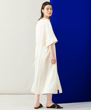 【 柚香 光さん着用・洗える】ベルベルジャガード シャツドレス