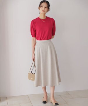  ライトリネンライクフレア スカート
