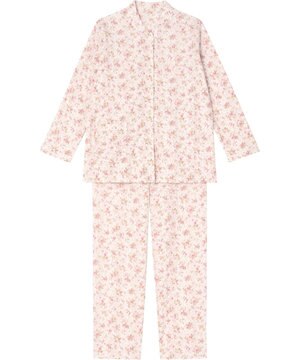  パジャマ 長袖 長ズボン 綿100％(肌側) あったか素材 保温性 ゆったりシルエット シャツタイプ 上下セット レディース EP6001 ウイング／ワコール