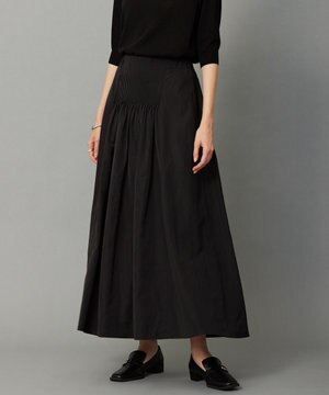  【洗える】 エステルメモリータフタ ロングスカート