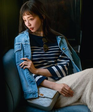  【洗える】Armor-lux ベルスリーブボーダー カットソー