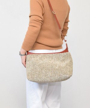  【Christian Villa】異素材コンビショルダーバッグ