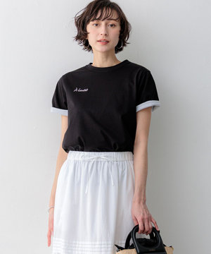 【Oggi掲載】バック刺繍 メッセージロゴ Tシャツ