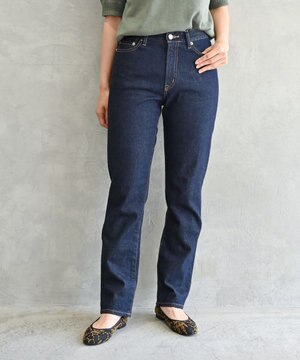  〈国産デニム〉〈S-XLサイズ展開〉〈ストレッチ素材〉〈ワンウォッシュで柔らかく軽い〉ストレートシルエットのジーンズパンツ