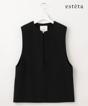  【エステータ】ブラッシュドラムズウール ベスト
