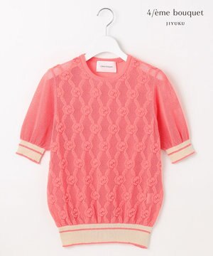  【カトリエムブーケ】Motif de roses ローズモチーフプルオーバー