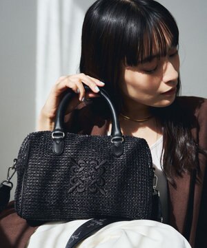  ナイロンラフィアミニボストンバッグ(CE-1715)