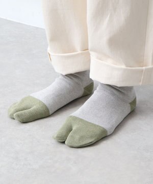  【UNISEX】PAPER COLOR BLOCK TABI ANKLE ソックス