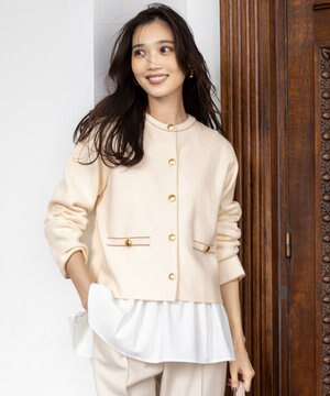  CICA加工 ニット ジャケット