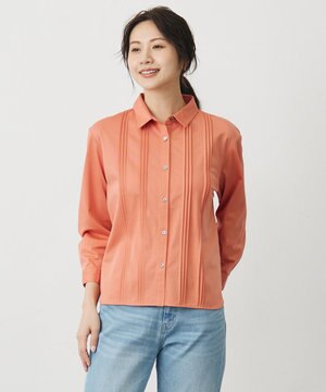  コンパクトトリコット シャツライク カットソー