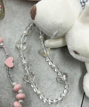  ビーズストラップキーホルダーC