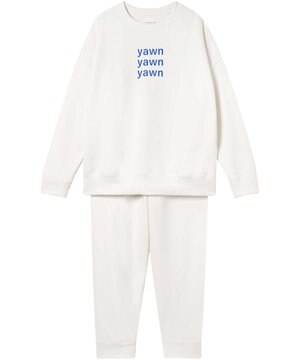  【綿100%】あくびのお嬢さんの裏毛プルオーバー