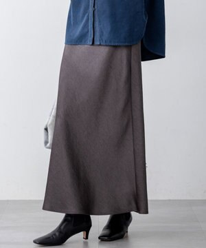  【VERY11月号掲載/洗える】ヴィンテージダブルサテン ナロー スカート