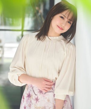  【低身長企画】フェミニンギャザー ブラウス