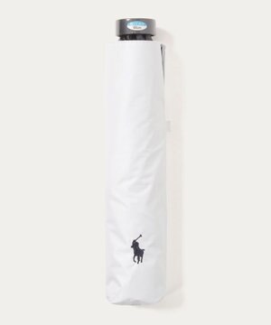  【遮光率100％/遮熱/UV/大寸/軽量】POLO RALPH LAUREN（ポロ ラルフローレン）晴雨兼用日傘  ポロポニー 無地 折りたたみ傘 大きめ
