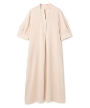  リネンレーヨン スキッパー ワンピース