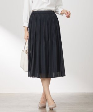  【洗える】シャイニープリーツ スカート