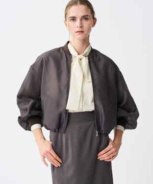 【手洗い可】シャイニー シアー ブルゾン