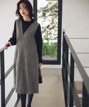 シックツイードジャンパー ワンピース