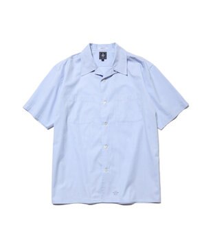  【J.PRESS ORIGINALS】Broad Stripe Open Half Sleeve Shirt / Baggy-Fit