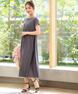  プリーツ加工 ワンピース