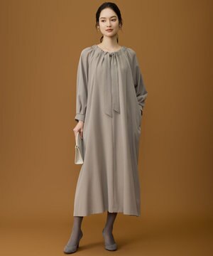 【SHIHOさん着用】TWドレープツイル3WAYボウタイ ワンピース