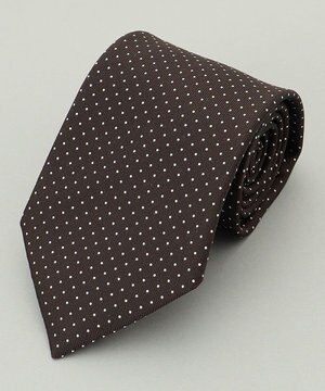  定番【日本製】シルク ネクタイ_ピンドット