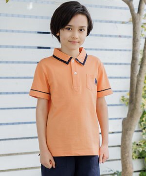  【100-130cm】 T/Cライト鹿の子ポロシャツ