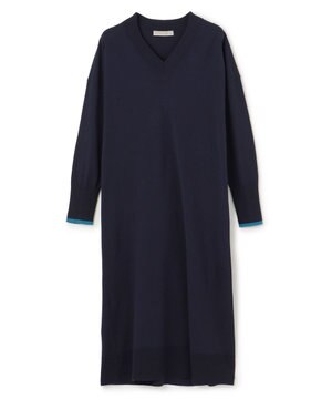 【Lサイズ・WEB限定】マイビューティニット  Vネックワンピース