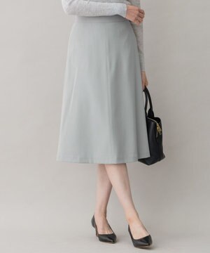  【XSサイズ～/洗える】ダブルフェイススーティング セミフレアスカート