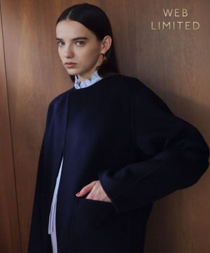  【WEB限定】PAYSON / ウールリバーノーカラーショートコート