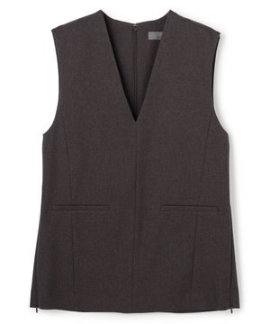  ウォッシャブルウールライクツイル ジレ