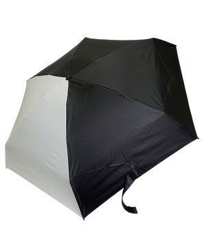  UNISEX プラスリング 晴雨兼用 簡単開閉式折傘  BLK×GRY T1338