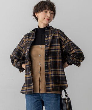 【洗える】ブラッシュド ビエラチェック シャツ