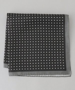  日本製【シルク100％】オリジナル柄チーフ_ドット柄