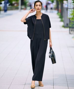  【一部店舗限定/吸水速乾/UVカット/接触冷感/洗える】ストレッチジョーゼット オールインワン