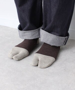  【UNISEX】PAPER COLOR BLOCK TABI ANKLE ソックス