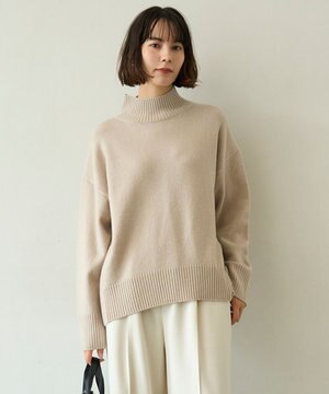 カシミヤブレンド ハイネックニット